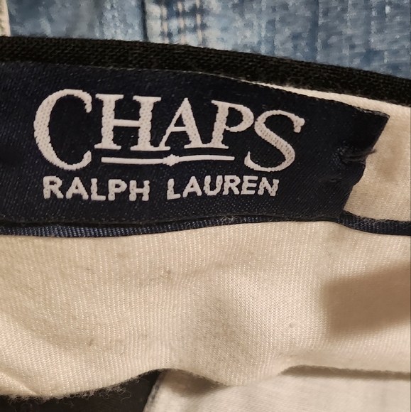 VINTAGE Chaps Ralph Lauren Men's Pleated Front Dress Pants Size 35 X 32 Black - Picture 4 of 9